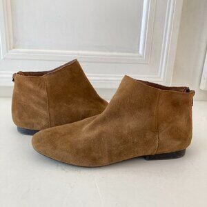 Lucky Brand Cut Off Brown Suede Ankle Boots Sz 9